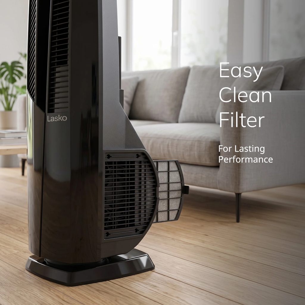 Lasko DUO Comfort Removable Easy Clean Filter Screen for Lasting Airflow and Heating Performance